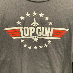 Top Gun short sleeve T shirt.  Gray with Top Gun logo.  Size XL.  Pre-owned.
